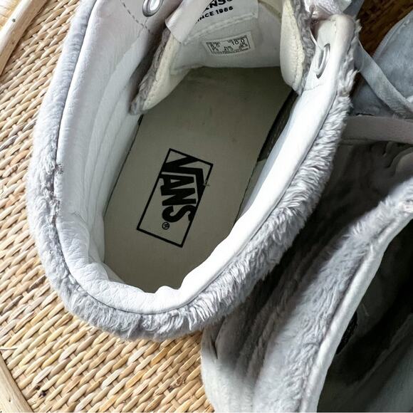 Vans U Sk8-Hi Faux Fur Drizzle Blanc-De-Blanc High Top Sneakers Women’s Size 10 - Picture 6 of 8